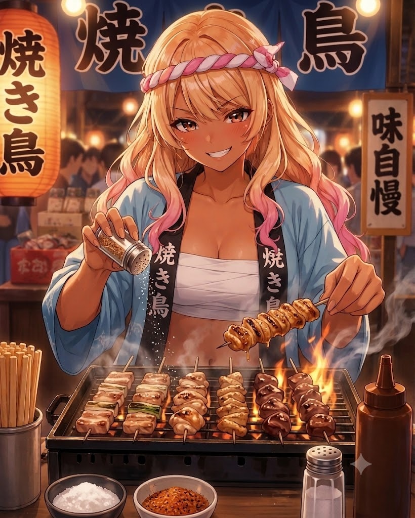 ギャルちゃんの焼き鳥屋台