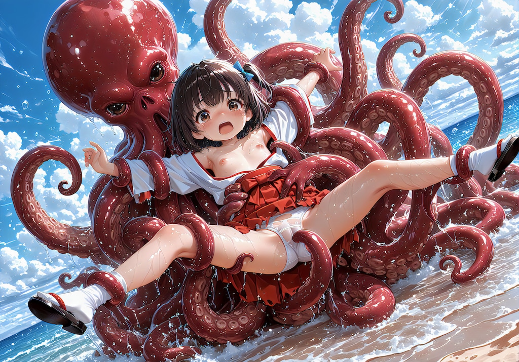 咲良、海の魔物につかまる！(R-18)