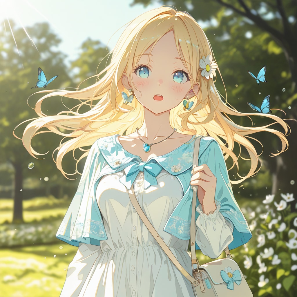 蝶々に好かれる | の人気AIイラスト・グラビア