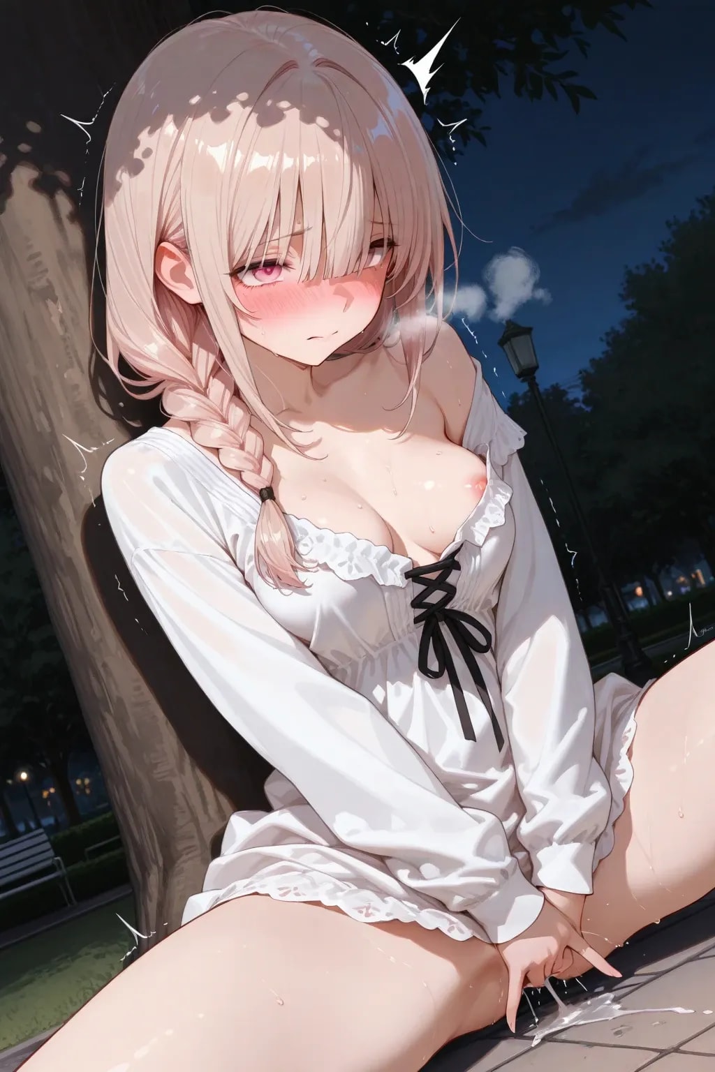 夜の公園でオナニー