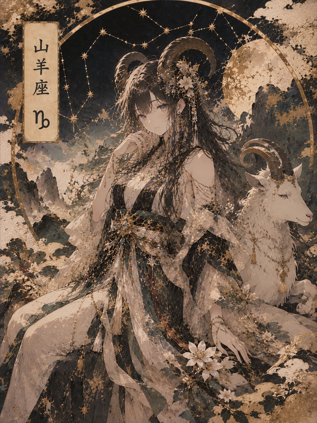 山羊座の星夜と金彩の女神・No10