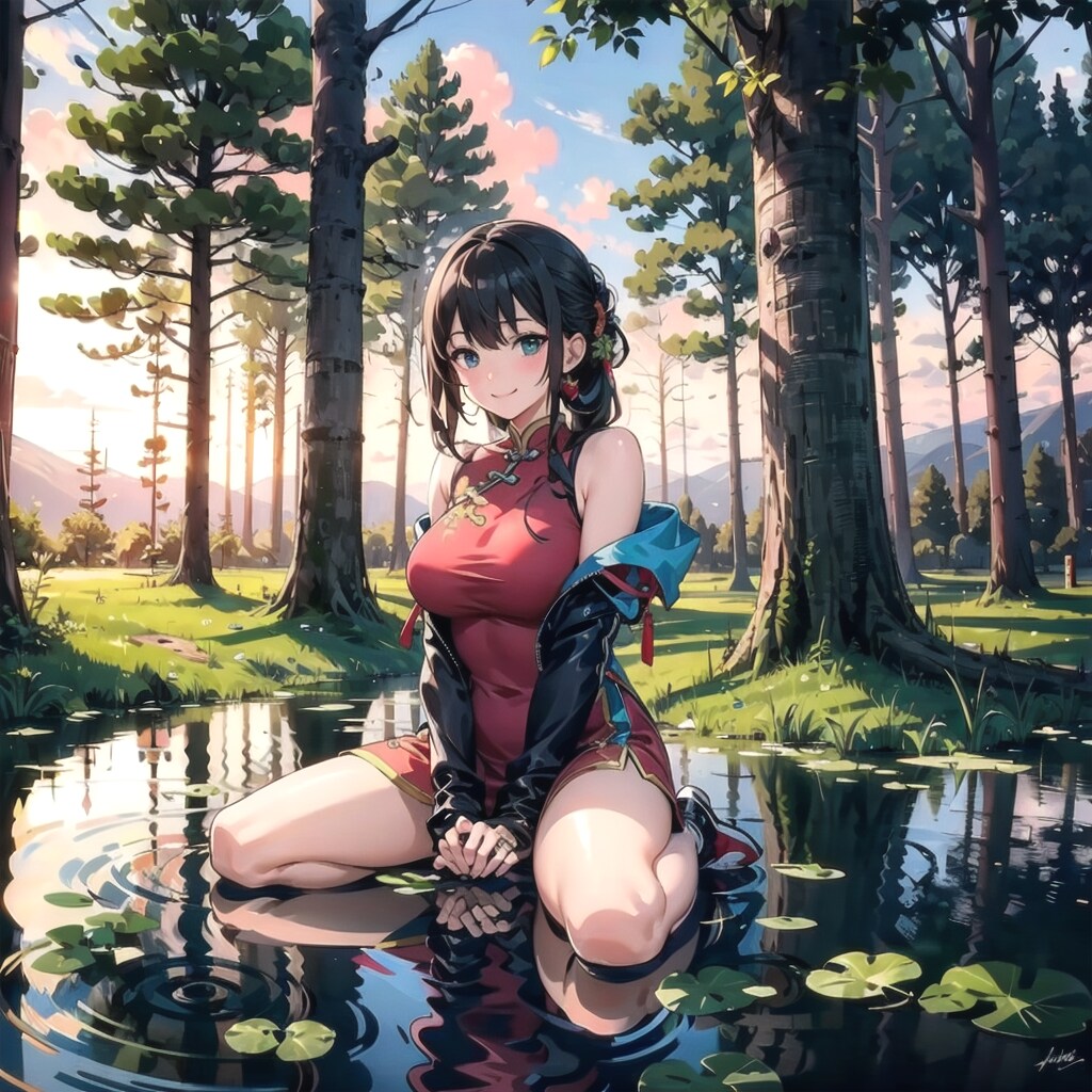 雨上がりの森の中で