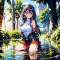 雨上がりの森の中で 2枚目