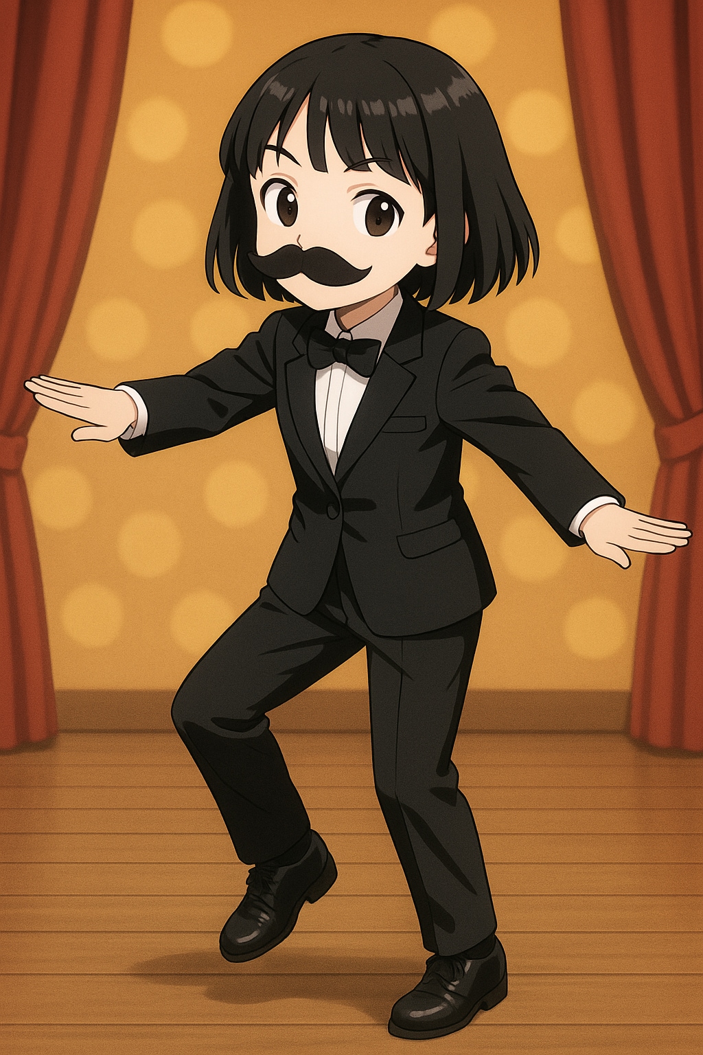 ヒゲダンスを踊る女の子 | の人気AIイラスト・グラビア