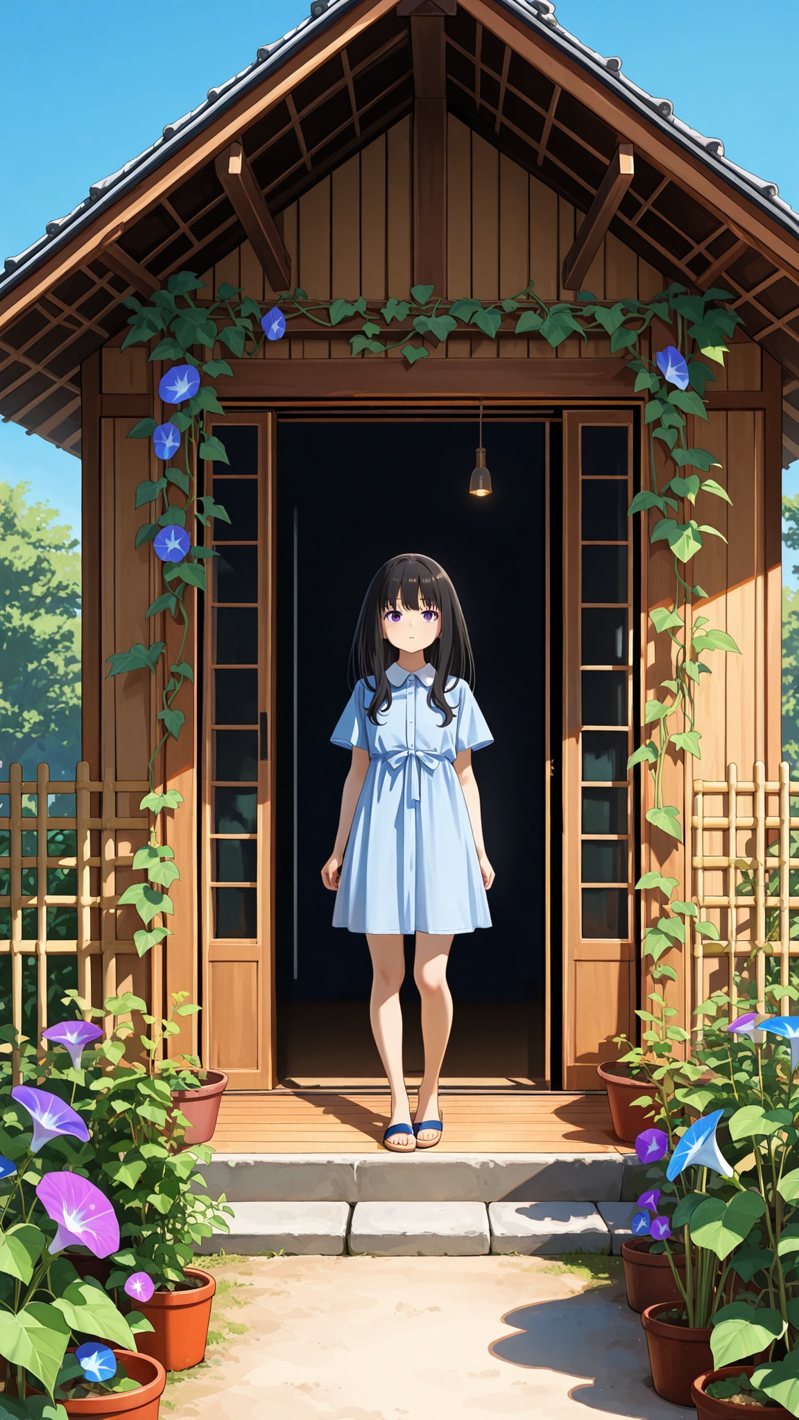 朝顔のフェンス