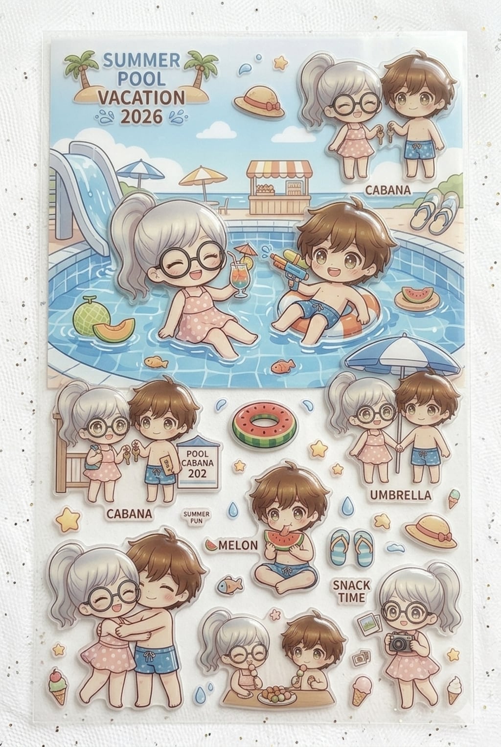 自キャラをシール化　作例４