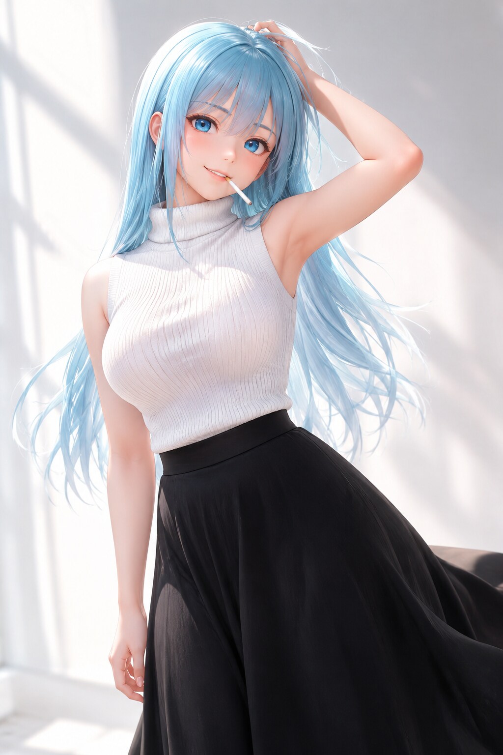 ノースリーブニット。