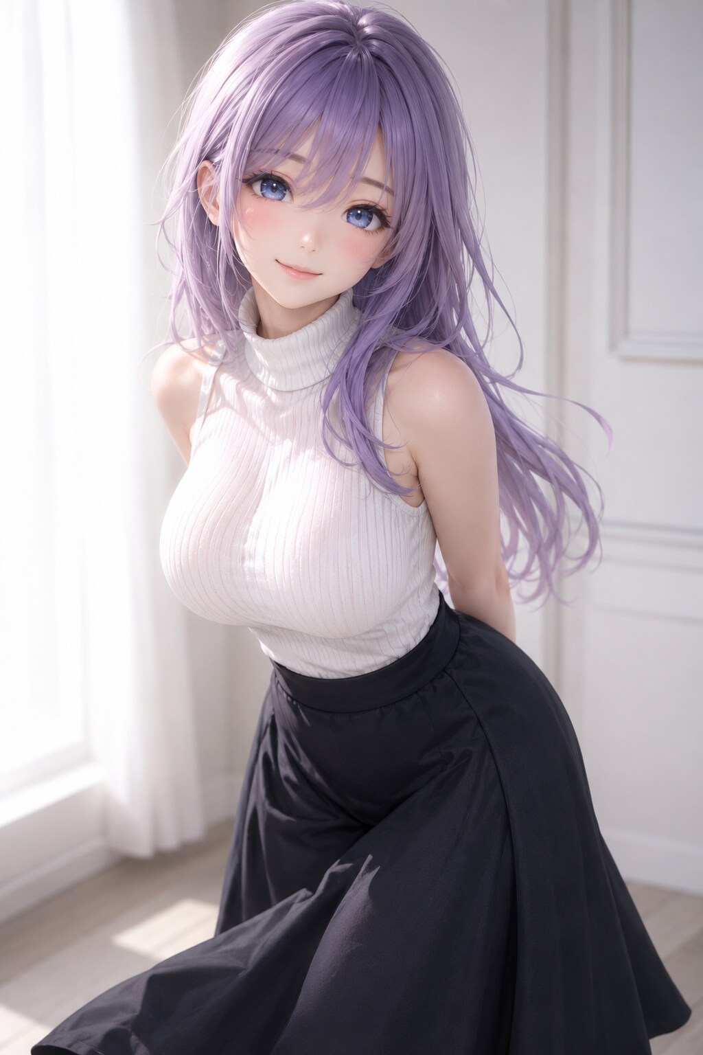 ノースリーブニット。