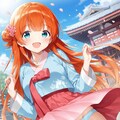 韓服コスでパンチラ 4枚目