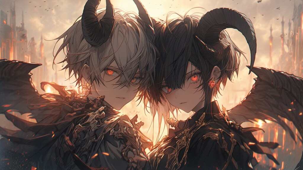 夕焼け✖︎ツノっ子