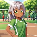 運動場のダークエルフちゃん 3枚目