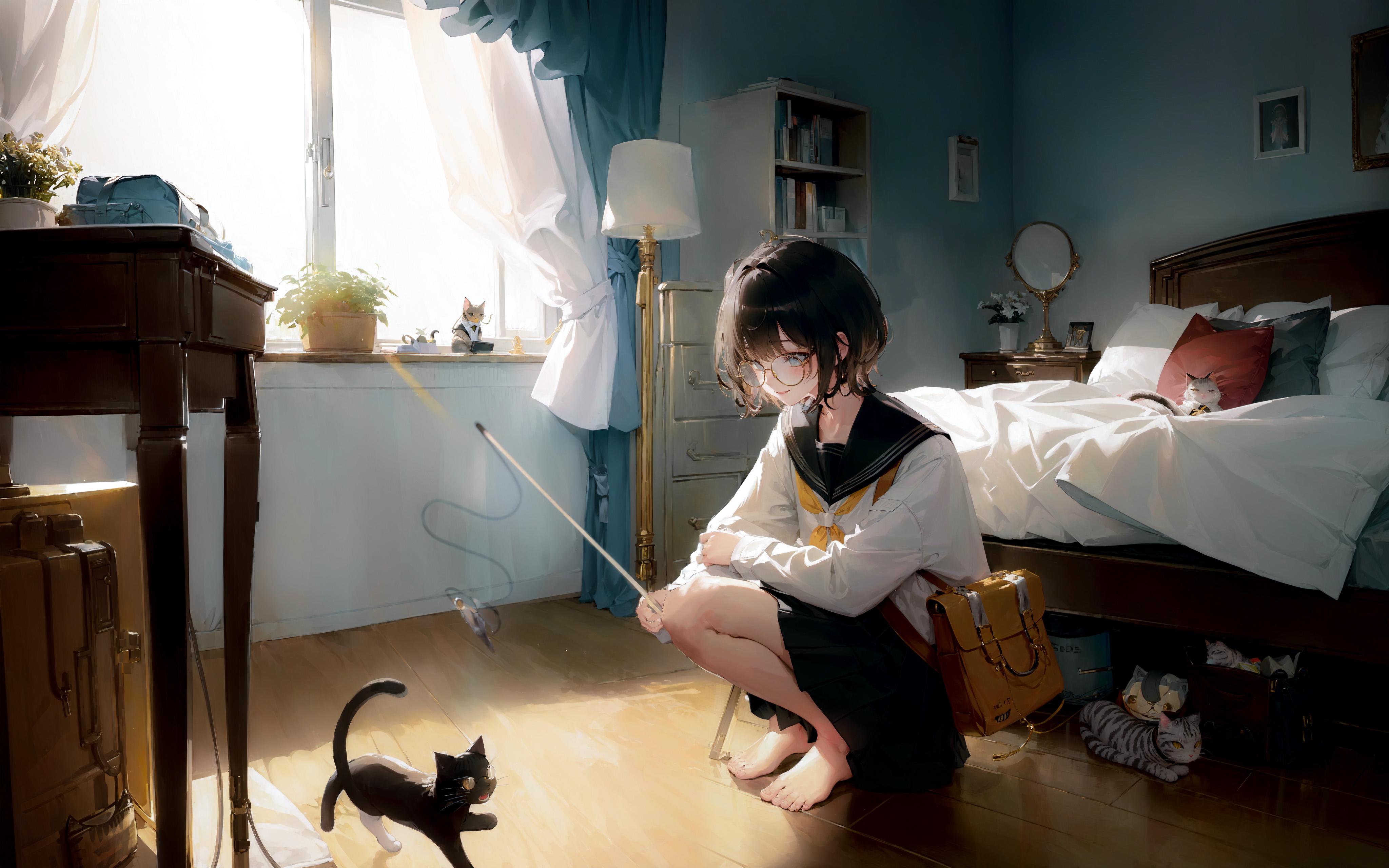 猫と遊ぶこと