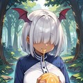 キンタマ料理を堪能する悪魔神官ちゃん 3枚目
