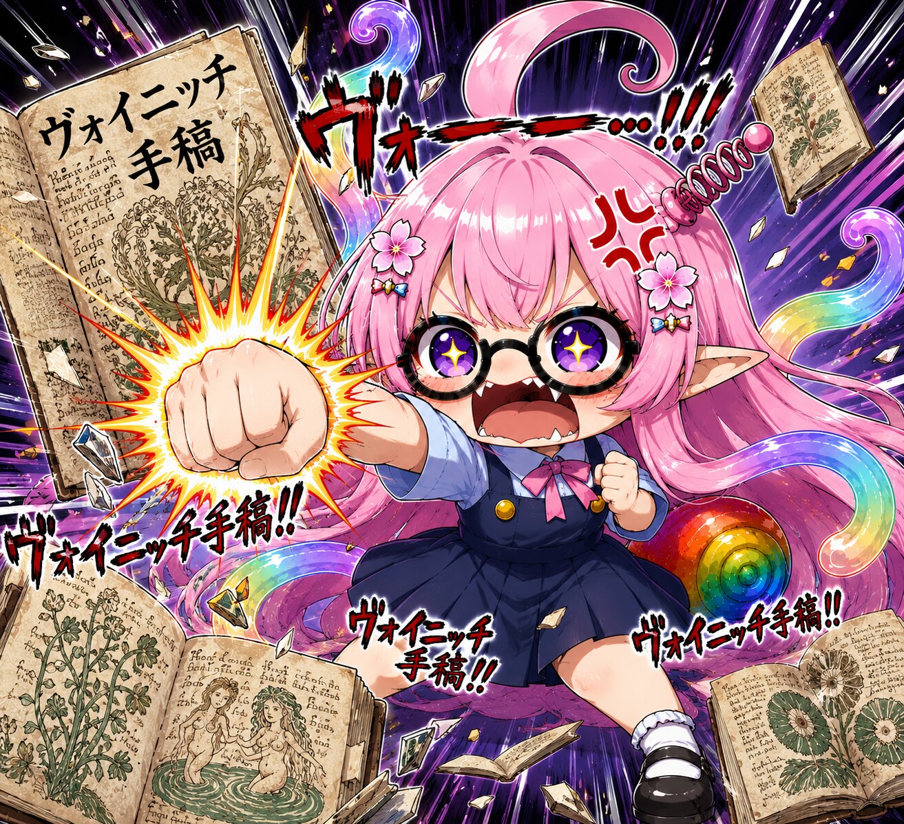 ヴォイニッチ手稿に八つ当たりさせられるピンク電波女