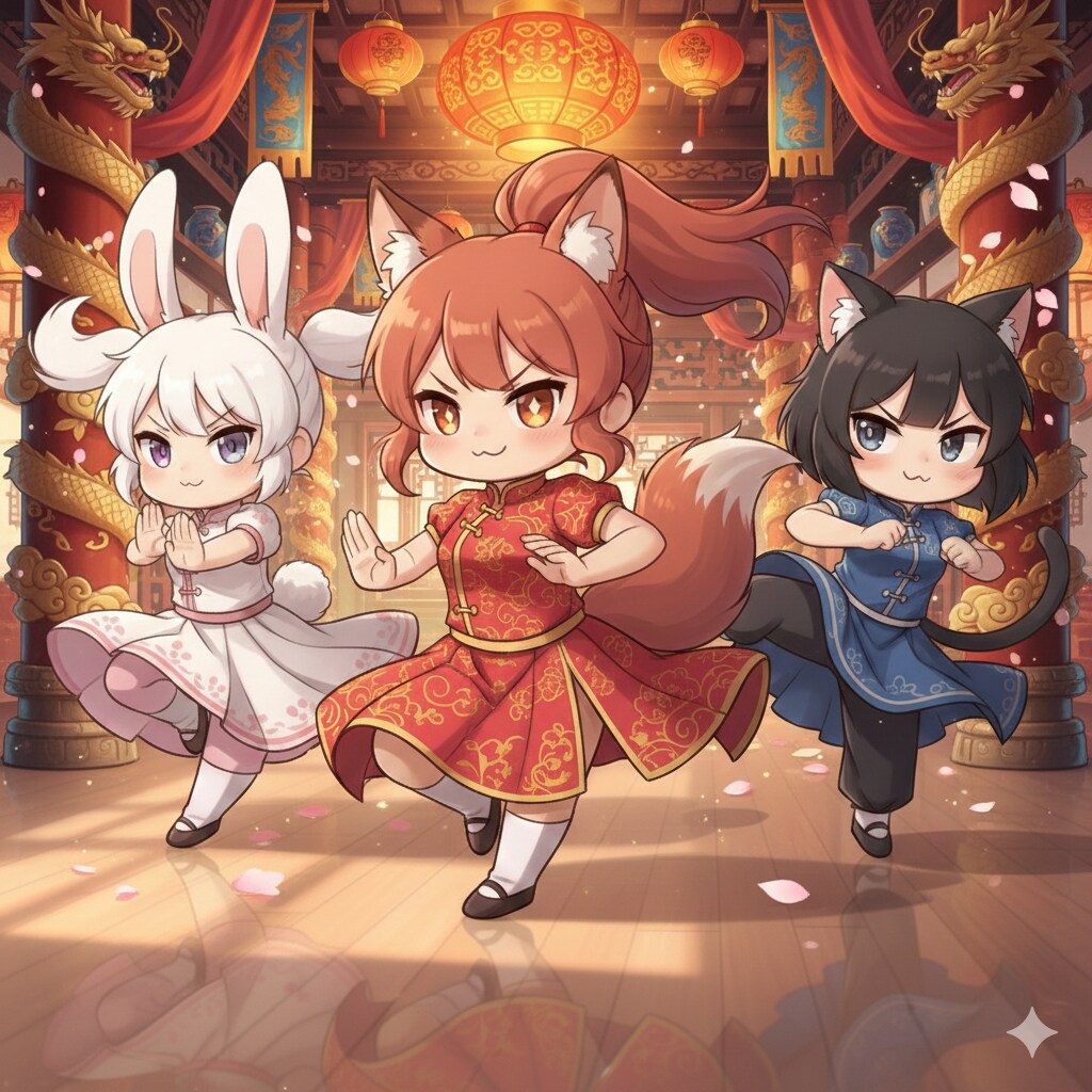 ケモミミカンフー11 | の人気AIイラスト・グラビア