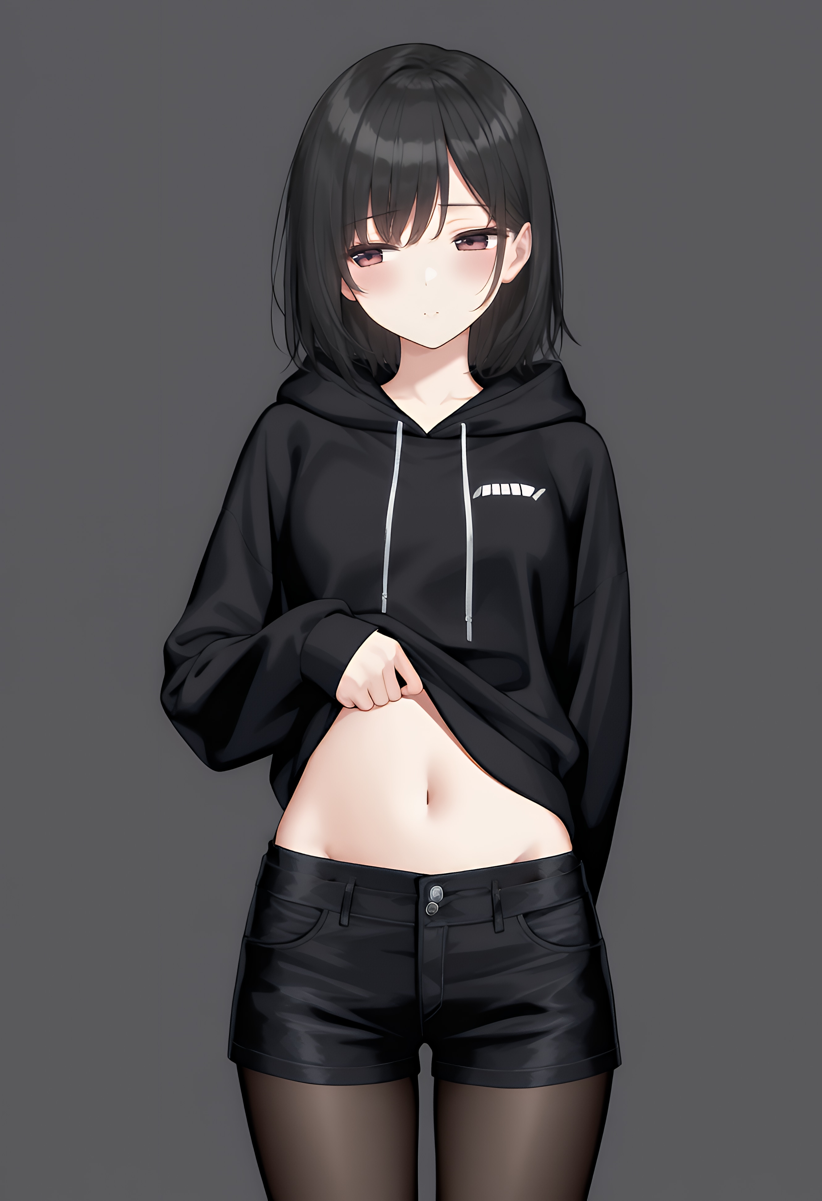 黒の中の肌色
