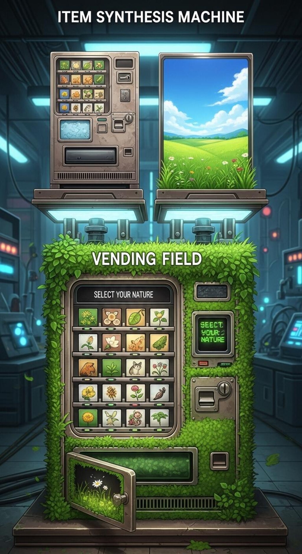 自動販売機＋畑で合成