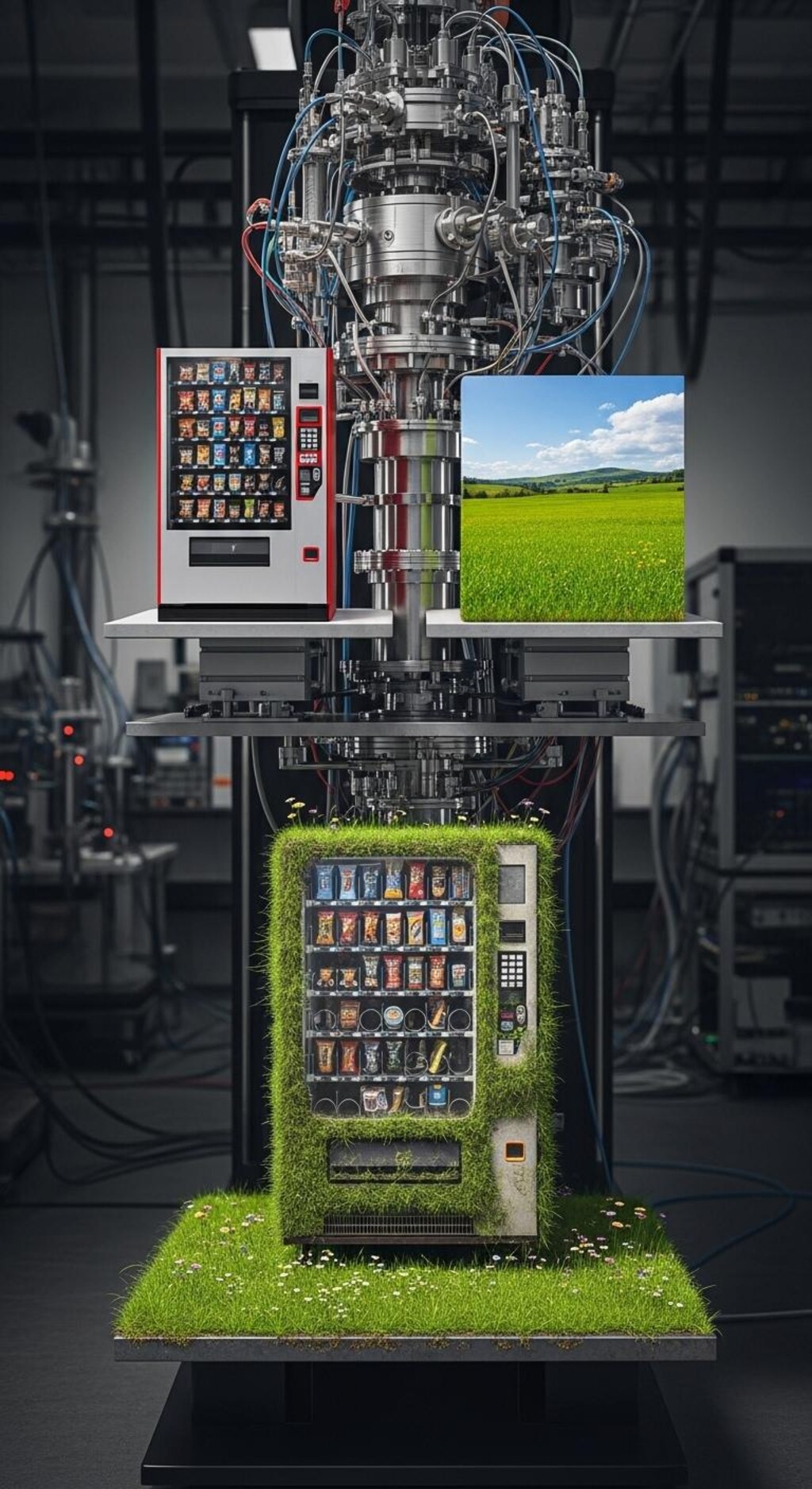 自動販売機＋畑で合成