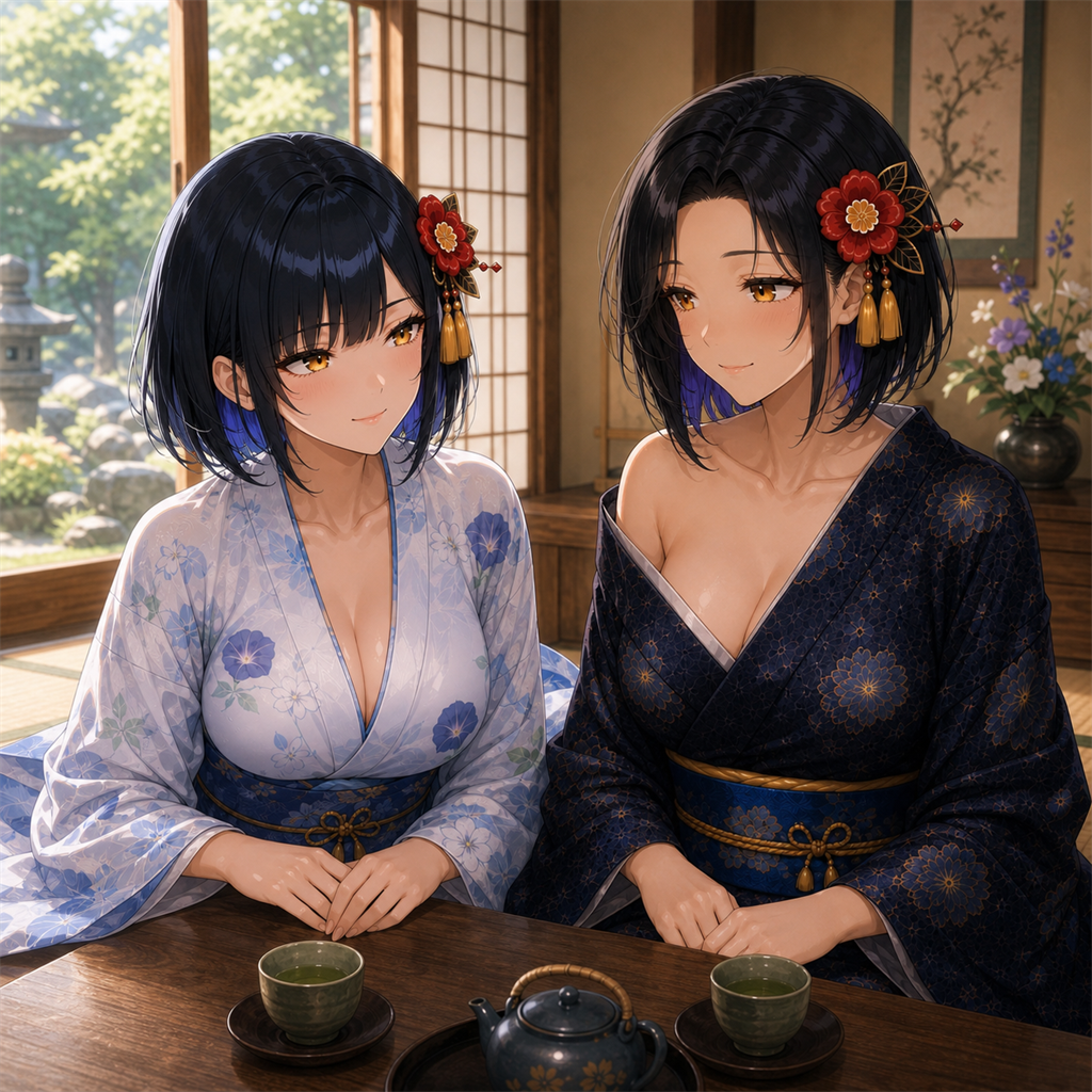 座卓で会話