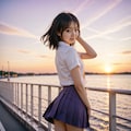 何か言いたげな振り返り 4枚目
