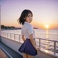 何か言いたげな振り返り 5枚目