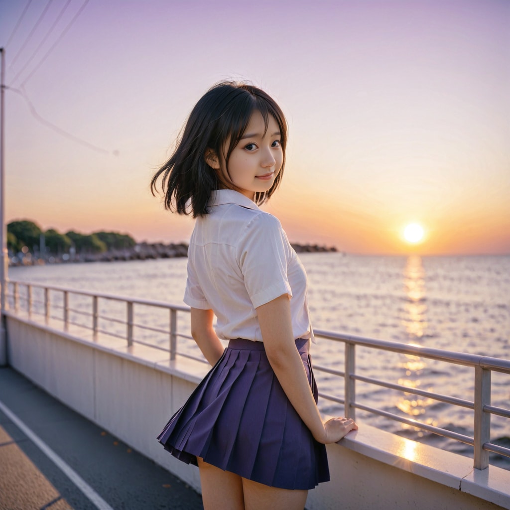 何か言いたげな振り返り