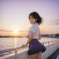 何か言いたげな振り返り 2枚目