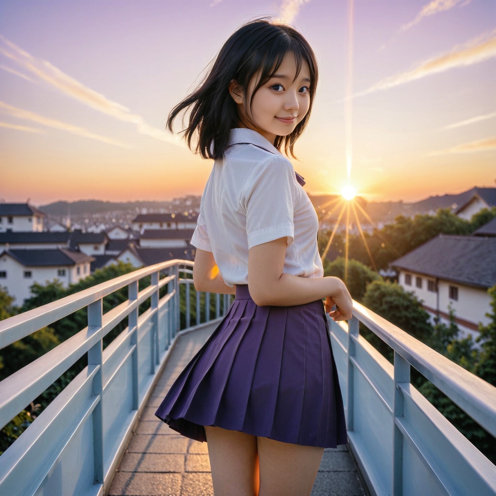 何か言いたげな振り返り