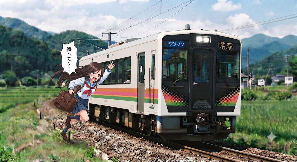 追いかける女の子