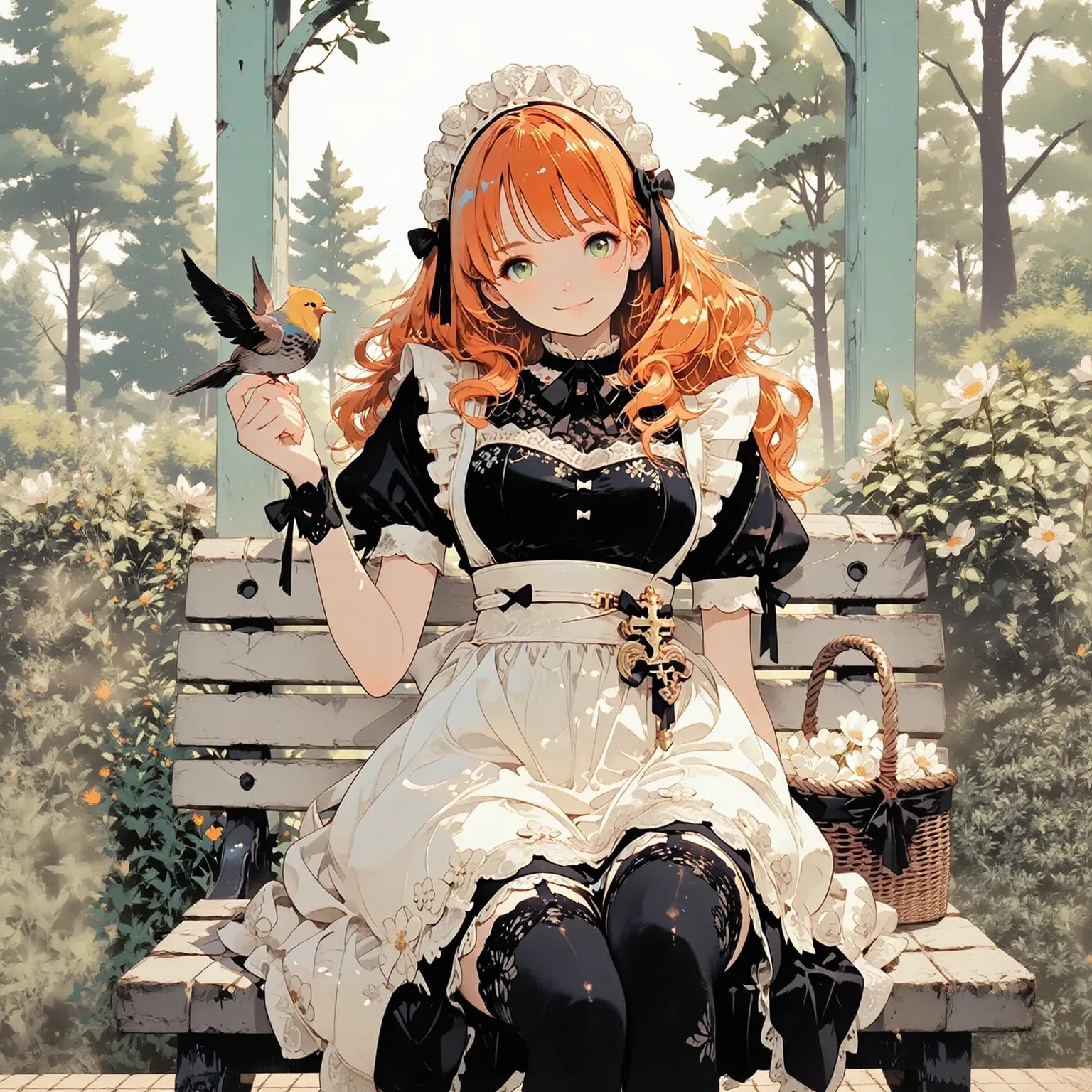 花を摘みに森へ(改) | の人気AIイラスト・グラビア