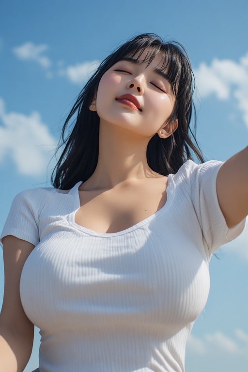 青空と澄んだ彼女