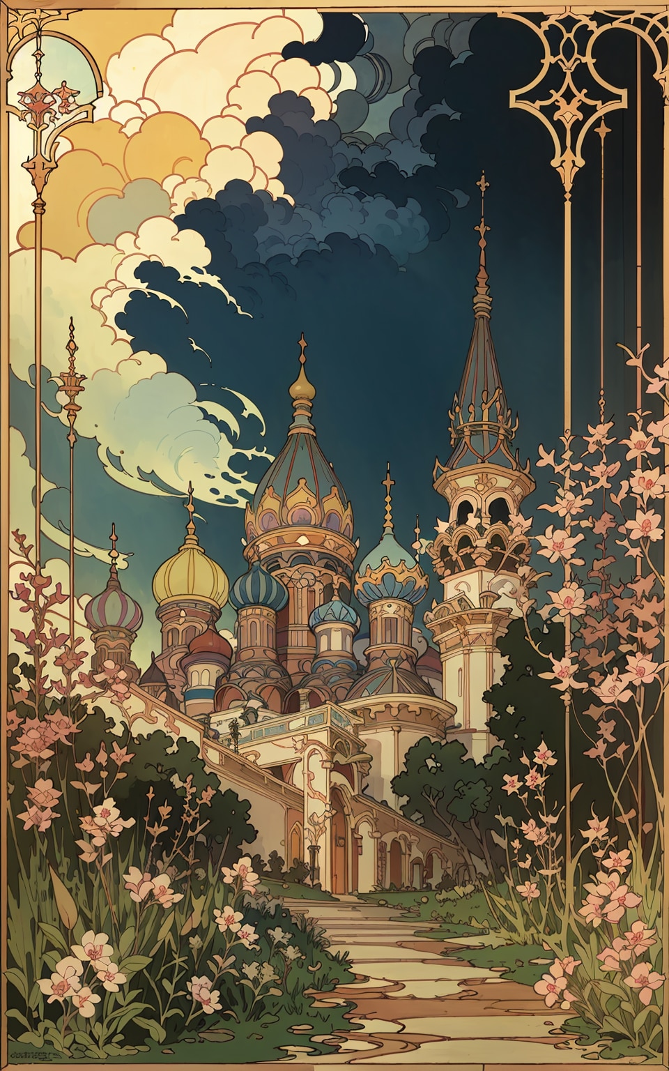 アール・ヌーヴォー・ロシアンスタイル風景 | の人気AIイラスト・グラビア