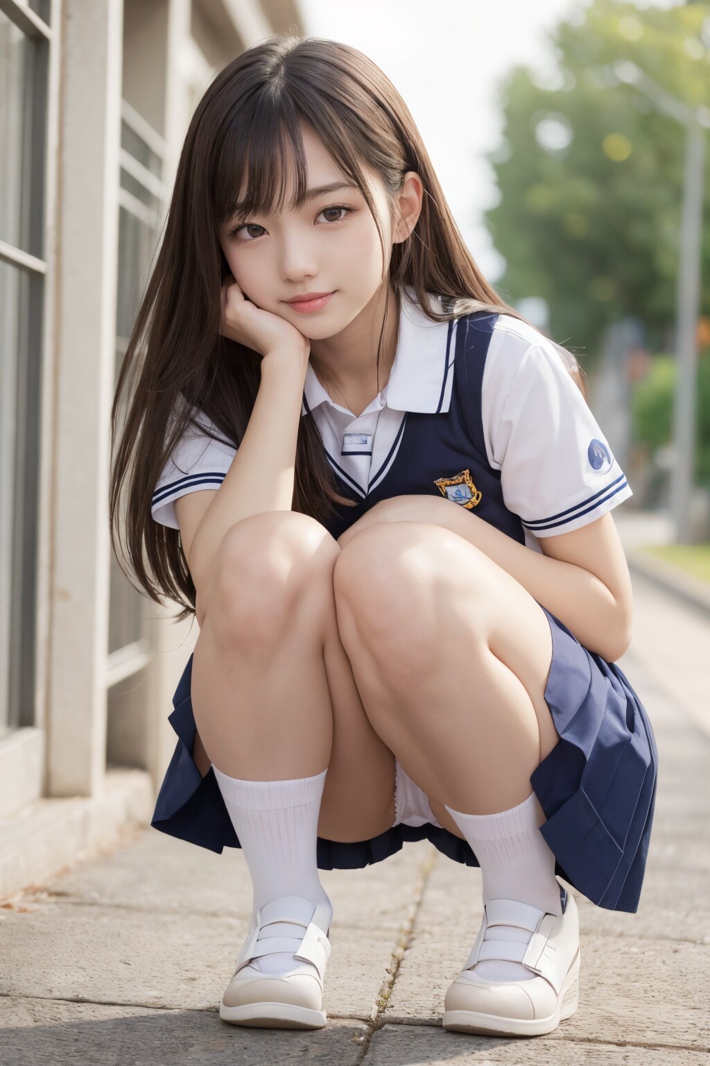 しゃがみこみパンチラ