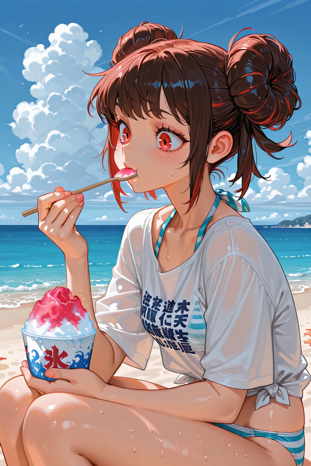 コレはイチゴ味のかき氷だよ(自己暗示)