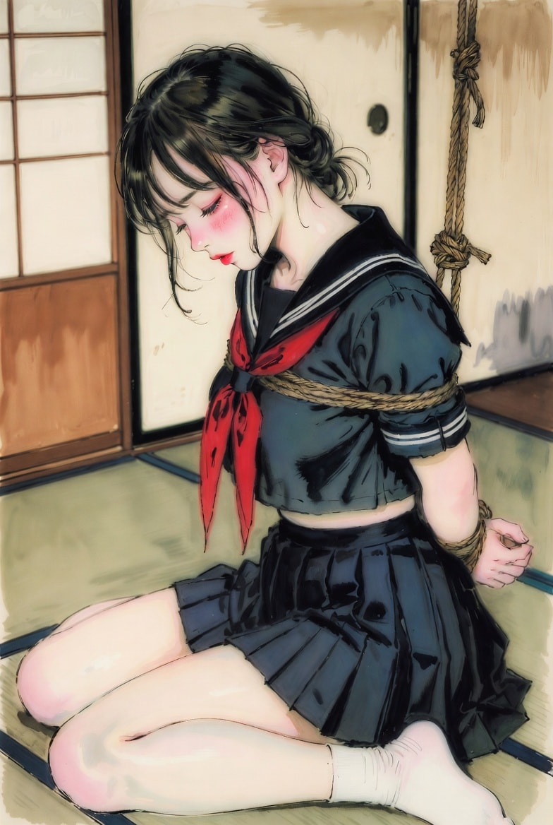 緊縛画（試作）