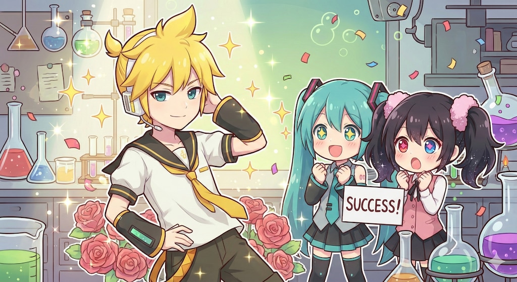 イケメン化薬の実験に付き合うレン君💦