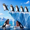 右へ倣えペンギン 2枚目