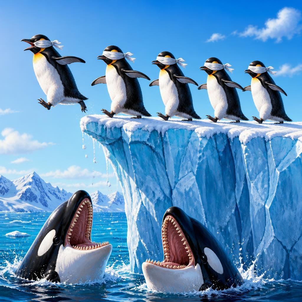 右へ倣えペンギン