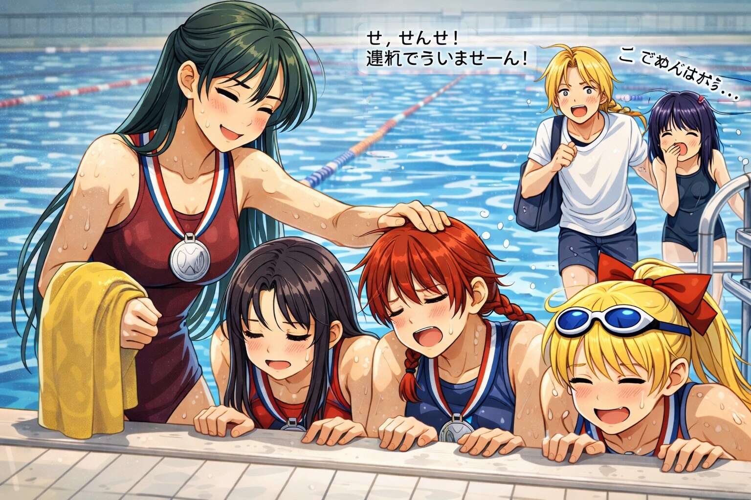 マスターズチーム火野神社水泳部結成!!19 | の人気AIイラスト・グラビア
