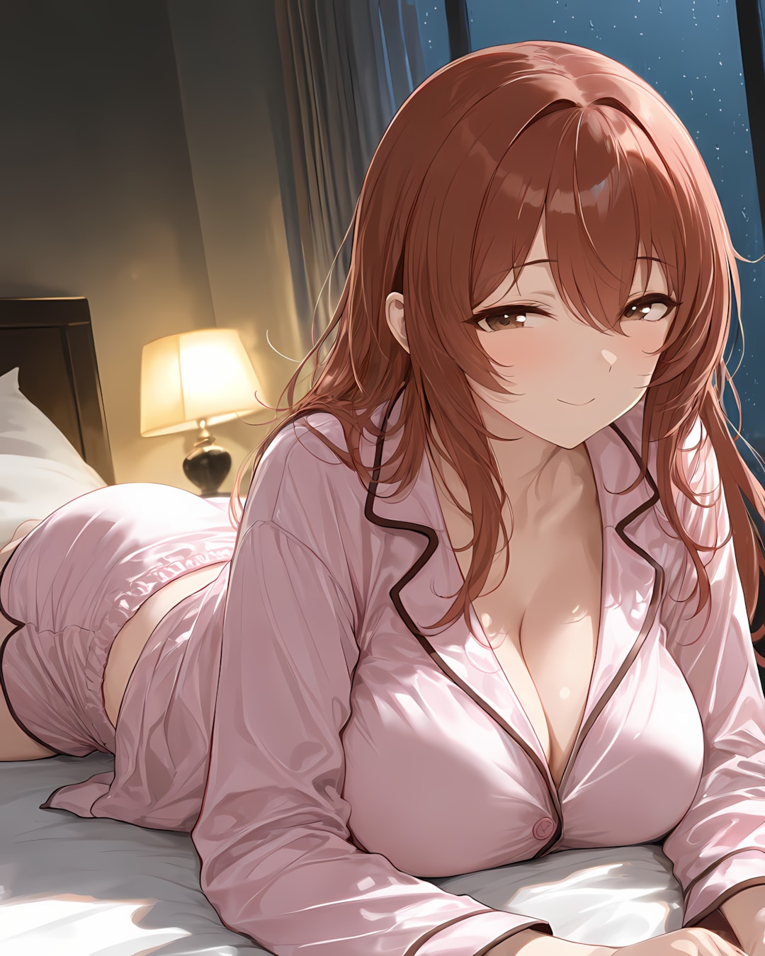 🌙ピンクパジャマでベッドうたた寝♪あざと可愛いおうちデートおやすみ💕