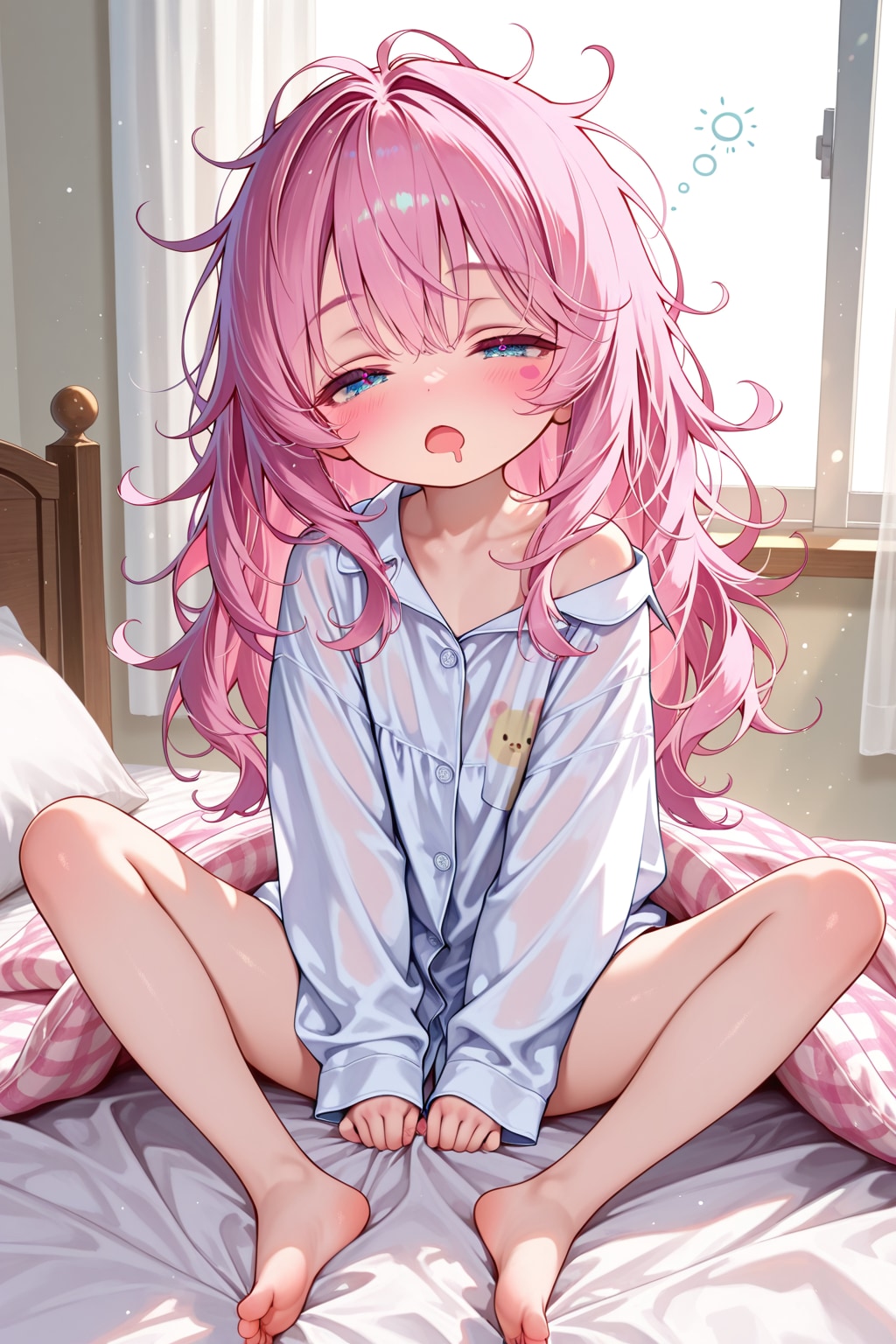 睡眠不足でお寝ぼけロリっ娘 健全Ver. | の人気AIイラスト・グラビア