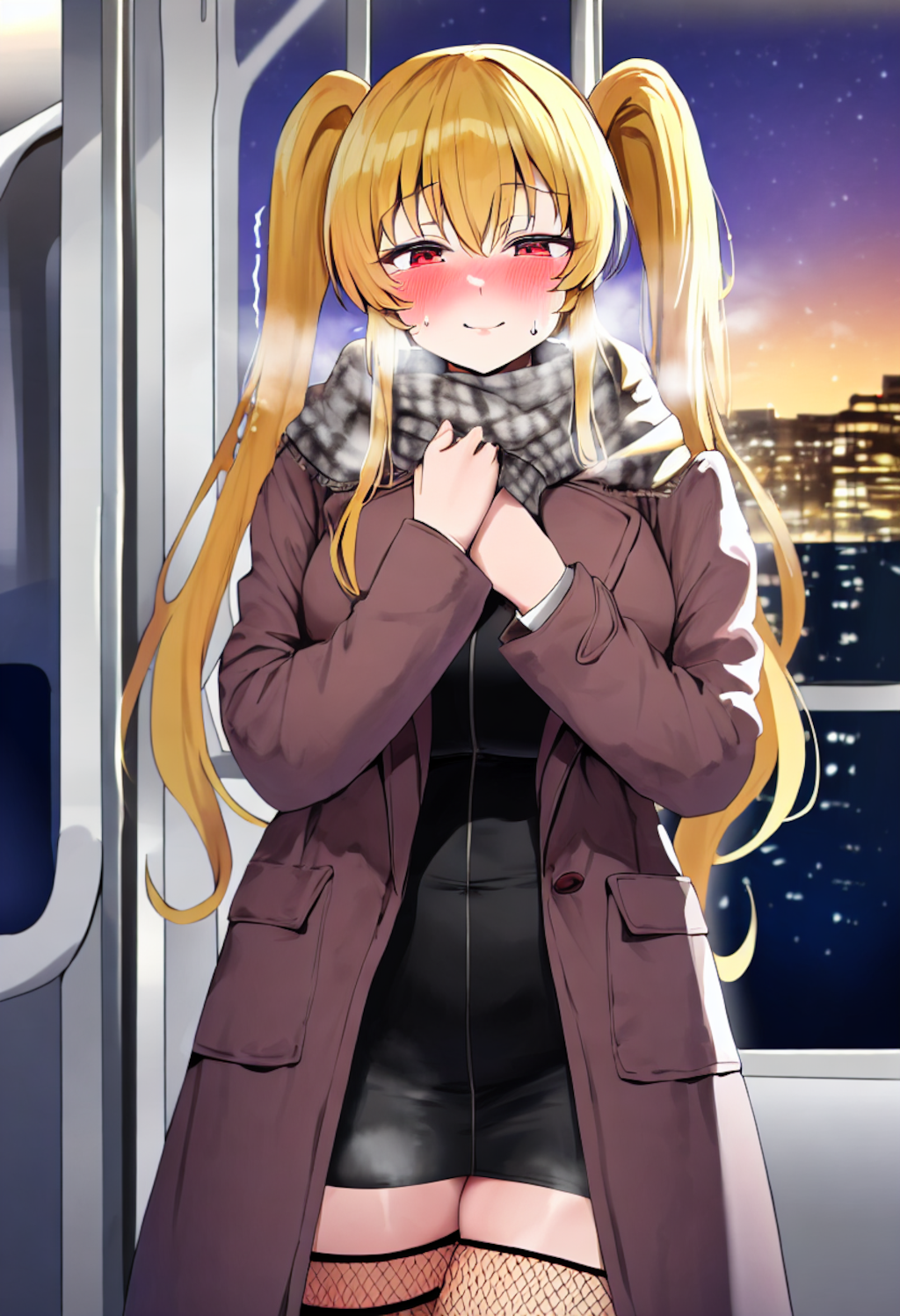 ロングコートツインテちゃんとお出かけ