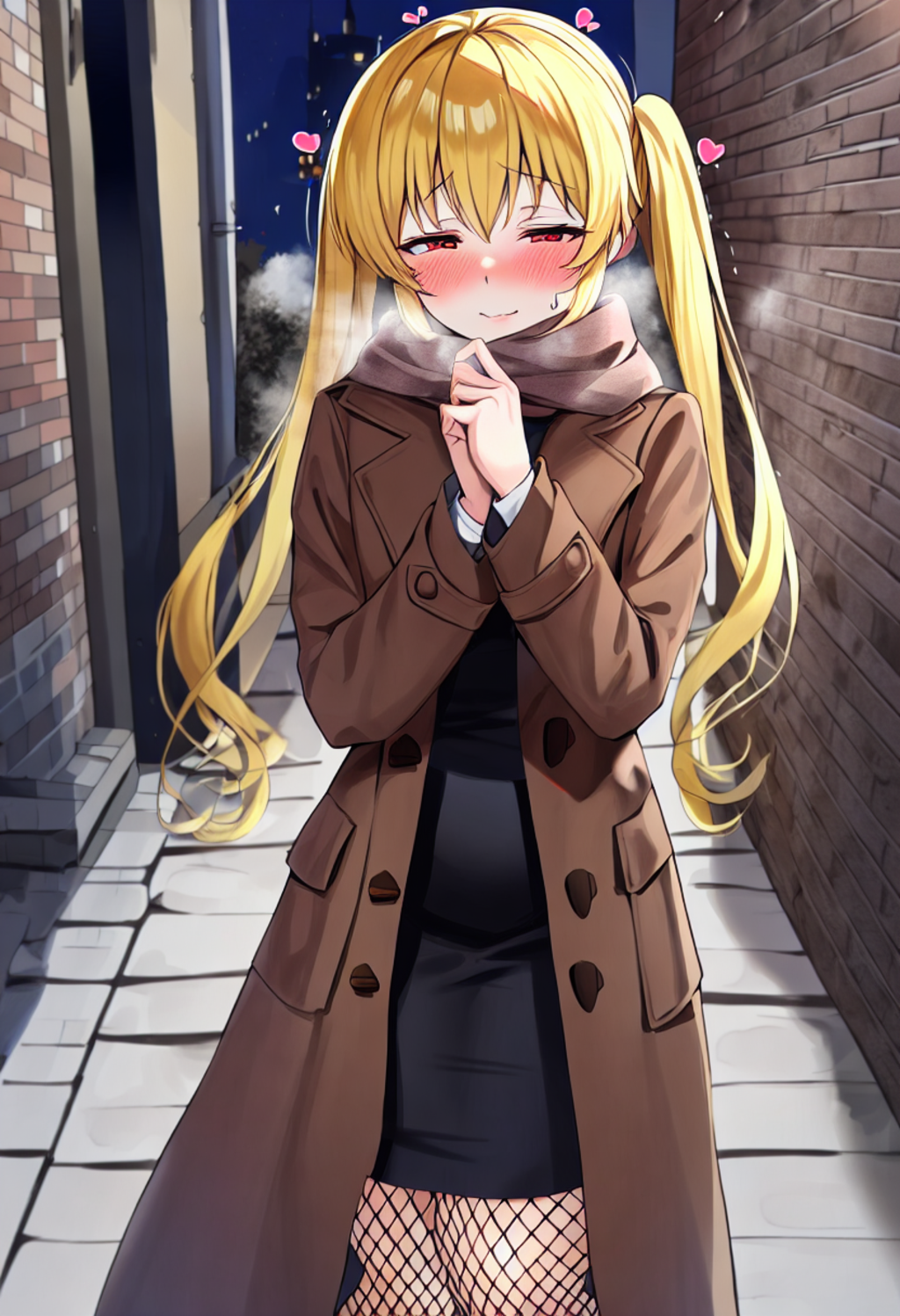 ロングコートツインテちゃんとお出かけ