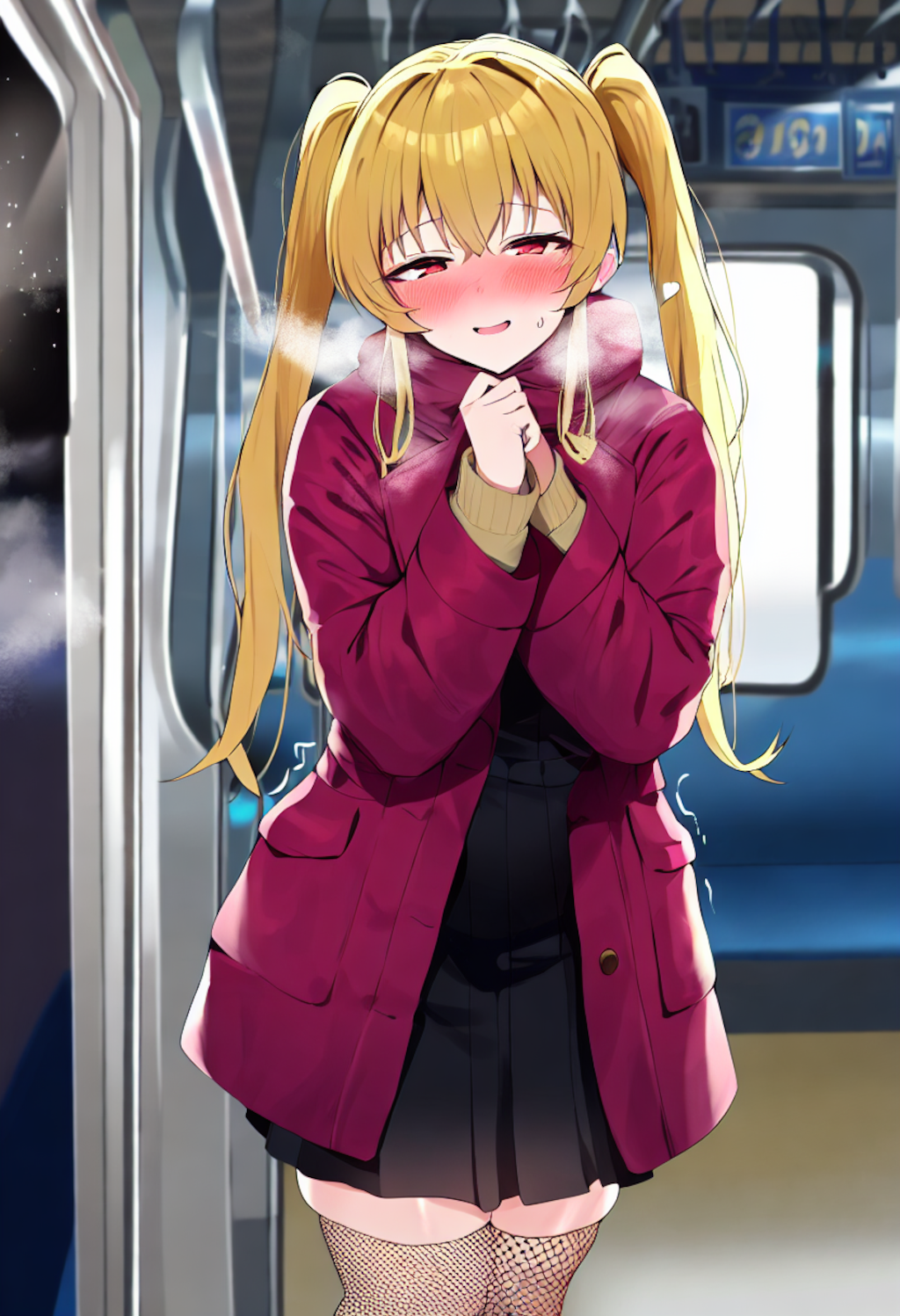 ロングコートツインテちゃんとお出かけ