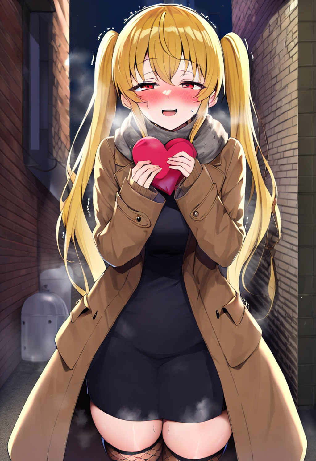 ロングコートツインテちゃんとお出かけ