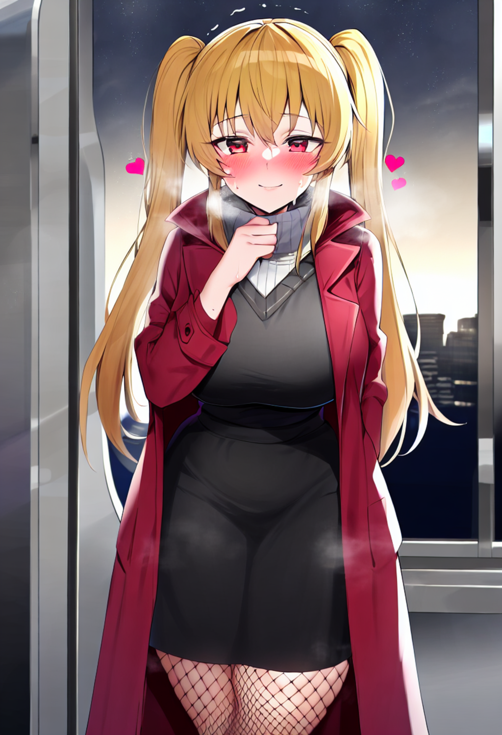 ロングコートツインテちゃんとお出かけ