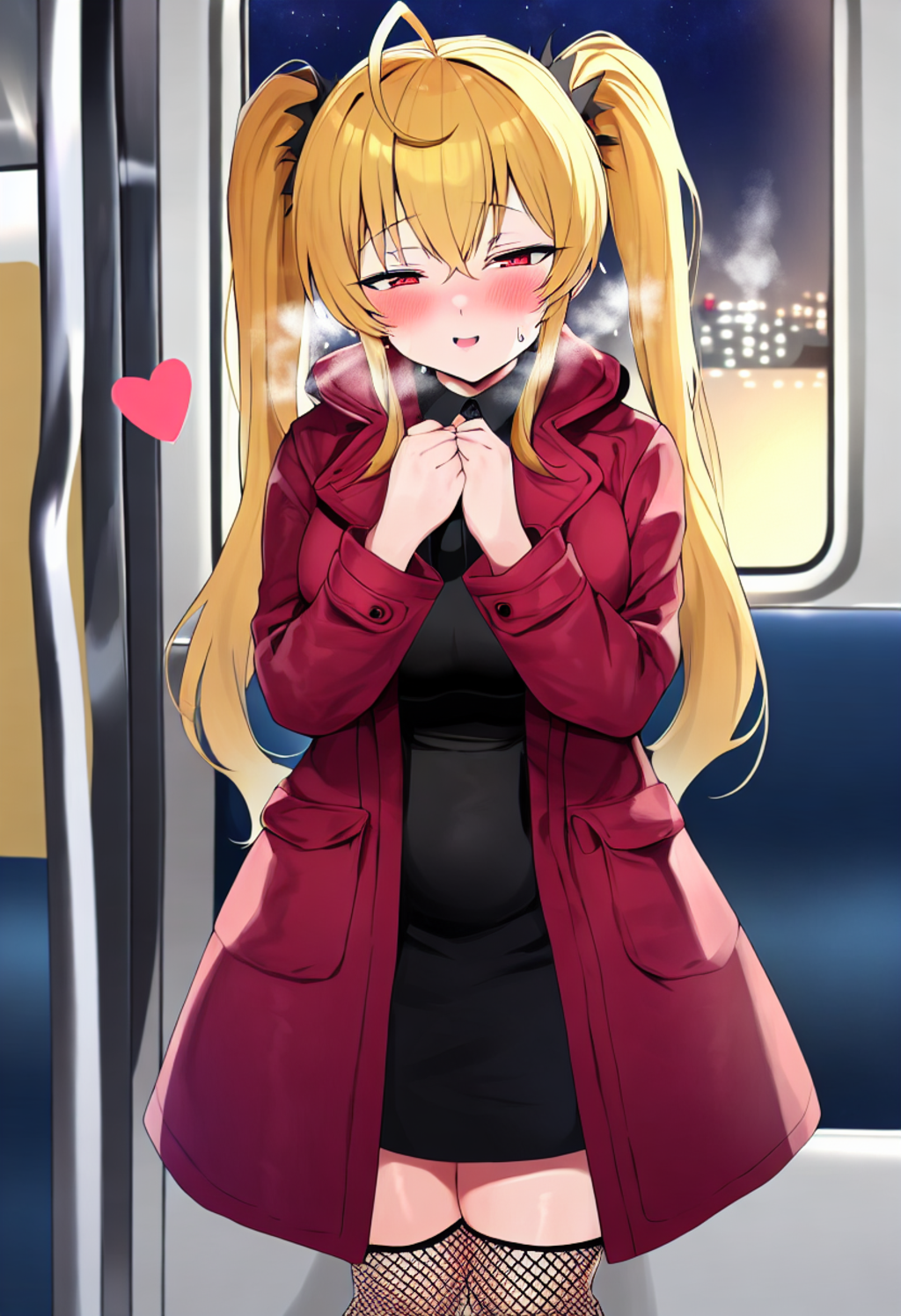 ロングコートツインテちゃんとお出かけ