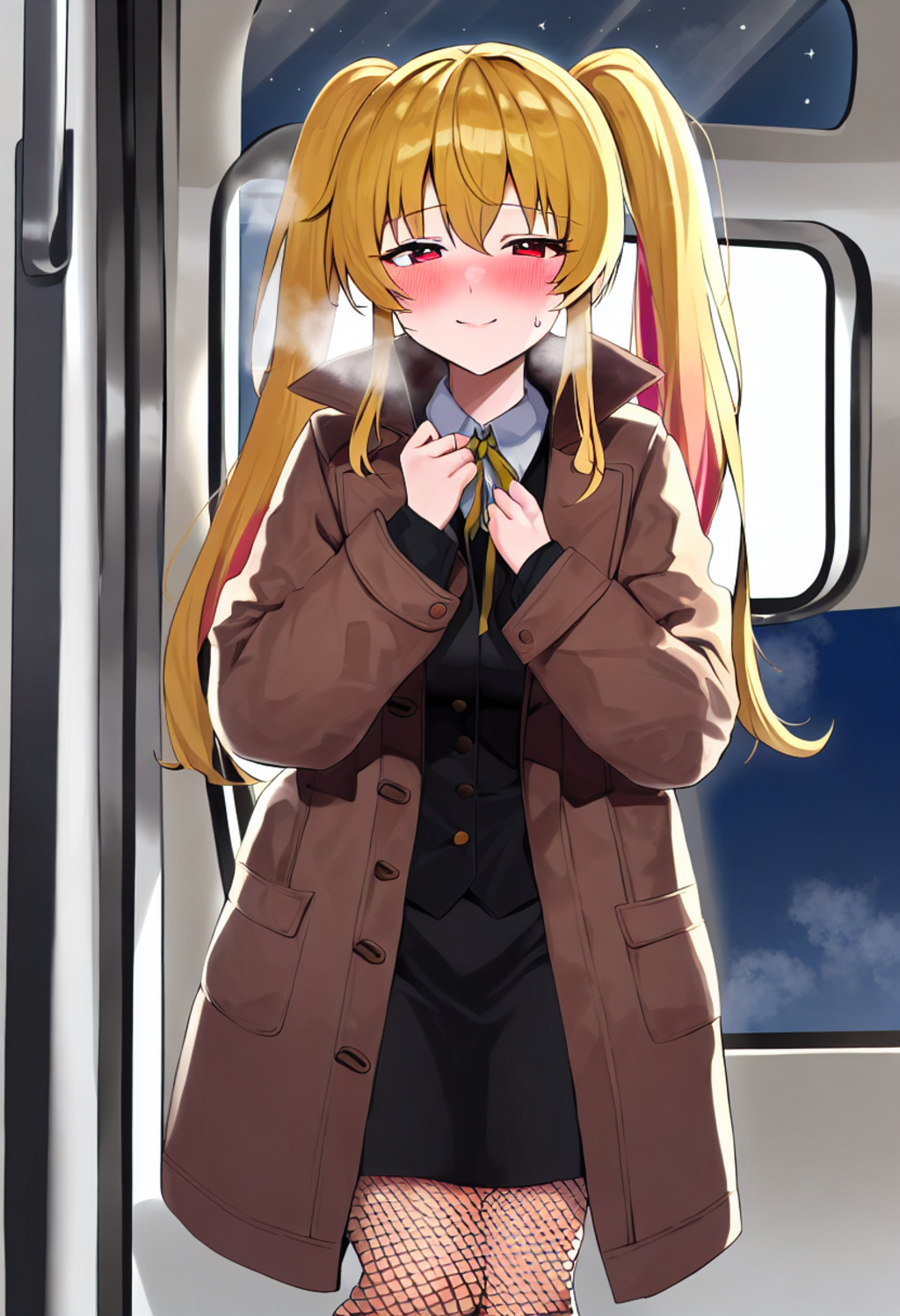 ロングコートツインテちゃんとお出かけ