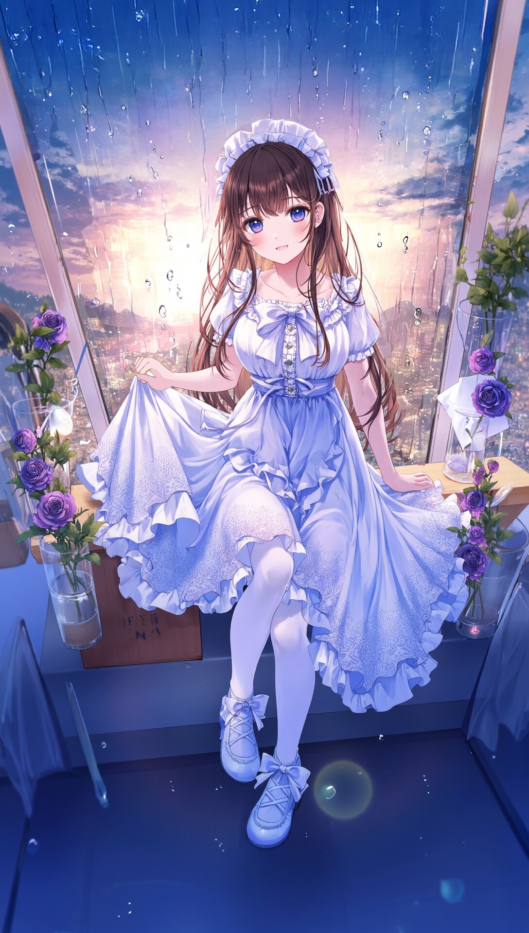 夜に雨が降る