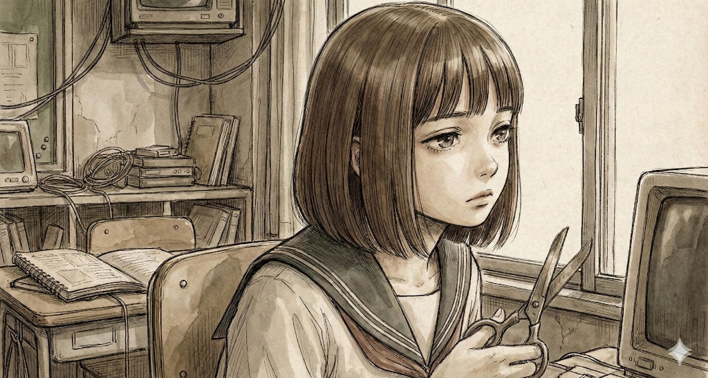 斜め前髪パッツン